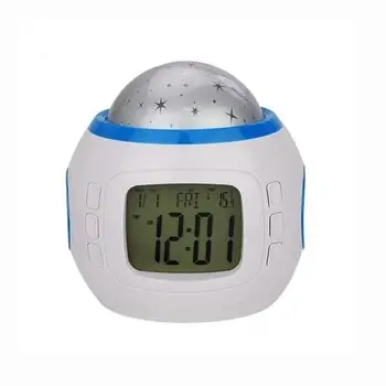 Годинник-проектор зоряного неба 1038 LK2303-17 Музичний нічник-проектор з годинником та будильником