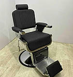 Перукарське чоловіче крісло з підголівником Barber-крісло Барбершоп Elegant PRO, фото 3