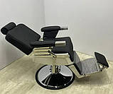Перукарське чоловіче крісло з підголівником Barber-крісло Барбершоп Elegant PRO, фото 4