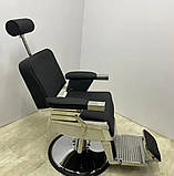 Перукарське чоловіче крісло з підголівником Barber-крісло Барбершоп Elegant PRO, фото 5