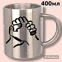 Друк на металевій чашці 400 мл