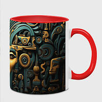 Кружка с принтом «Египетские фараоны» (цвет чашки на выбор)