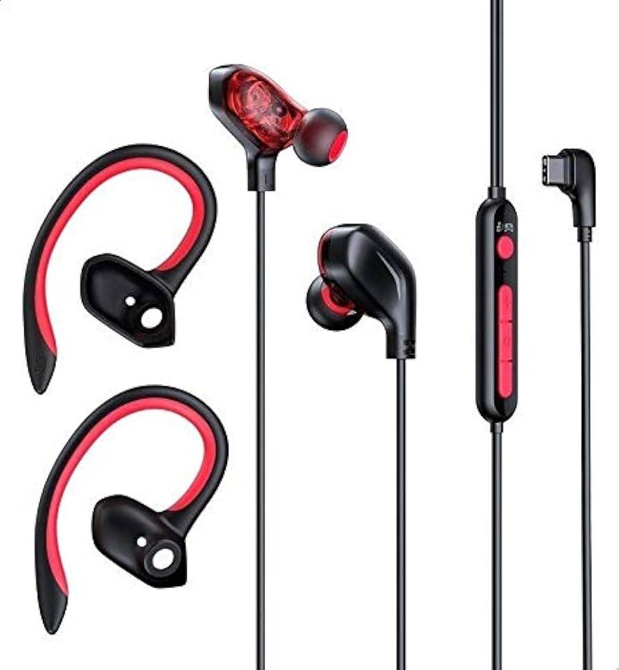 Наушники Baseus C18 GAMO 3D Immersive Virtual Type-c конектор чорно-червоні, фото 1