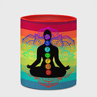 Кружка с принтом «Символ кундалини йоги - чакры исцеления» (цвет чашки на выбор)