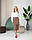 Трикотажна жіноча спідниця з поясом колір мокко, фото 4