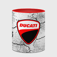 Кружка с принтом «Ducati - потресканная земля» (цвет чашки на выбор)