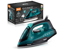 Праска парова RAF 1400 Ватів Потужність із керамічною підошвою, 3 режими, подавання пари: 35 г/хв R.1275G Зелена