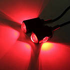 Червоні врізні світлодіоди (Орлине око 16мм), корпус чорний - LED DRL ДХО підсвічування салону