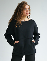 Женский свитшот Черный S-М, кофта женская, свитшот для девушек SNAP