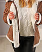 Куртка замшева коричнева на хутрі, жіноча зимова куртка-дублянка із еко-замші 52/54, фото 3