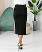 Жіноча спідниця Руна чорна, ділова однотонна спідниця, фото 6