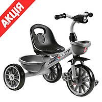 Велосипед трехколесный детский Best Trike BS-18125 С металлической рамой, колесами EVA Для малышей Серый Cor