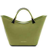 Женская итальянская кожаная сумка тоут Tuscany TL142287 (Зеленый)