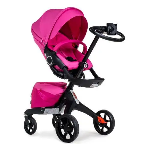 Дитяча коляска DSLand Xplory V8 2в1 Pink (Рожева) Прогулянковий блок + люлька - фото 1 - id-p1816134328