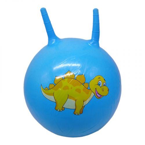 Мʼяч для фітнесу "Динозаврики" 45 см (блакитний)