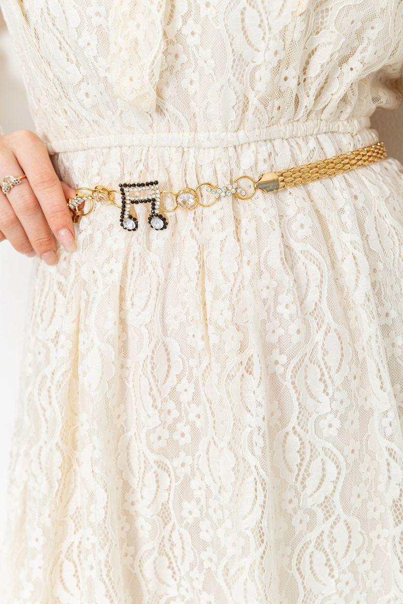 Ремінь-ланцюжок жіночий, колір золотистий, 196R10U13W1-6, фото 1