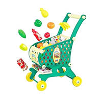 Игрушечная тележка с продуктами 48 предметов, набор продуктов, тележка детская, игра в магазин (WE061)