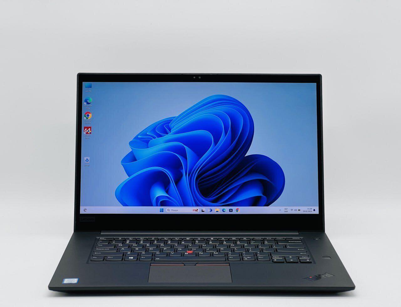 Б/в Ноутбук Lenovo ThinkPad P1 15.6" 3840x2160 Сенсорний| Core i7-8850H| 8 GB RAM| 240 GB SSD| Quadro P1000 4GB