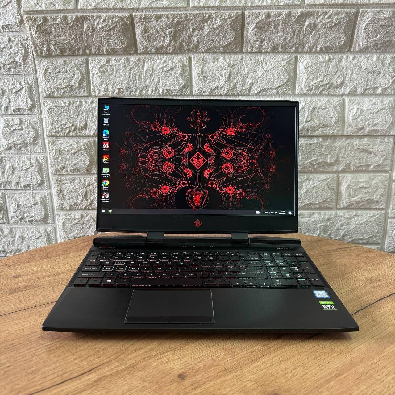 Б/в Ігровий ноутбук HP Omen 15-dc1040nr 15.6" 1920x1080| i7-8750H| 16GB RAM| 128GB SSD+1000GB HDD| RTX 2070 8GB