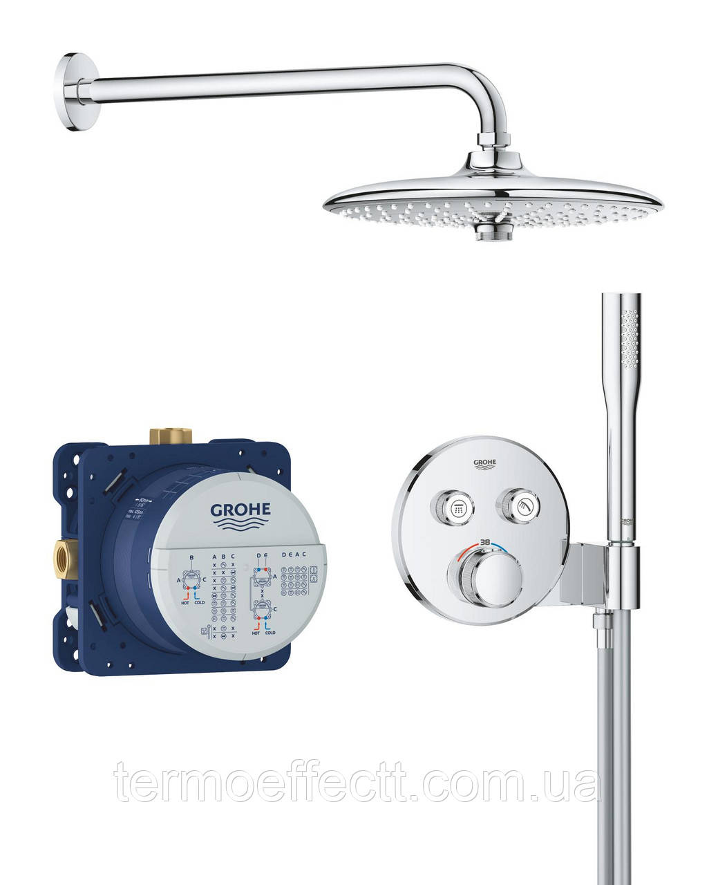 Прихована душова система з Euphoria 260 Grohe Grohtherm SmartControl (34867000)