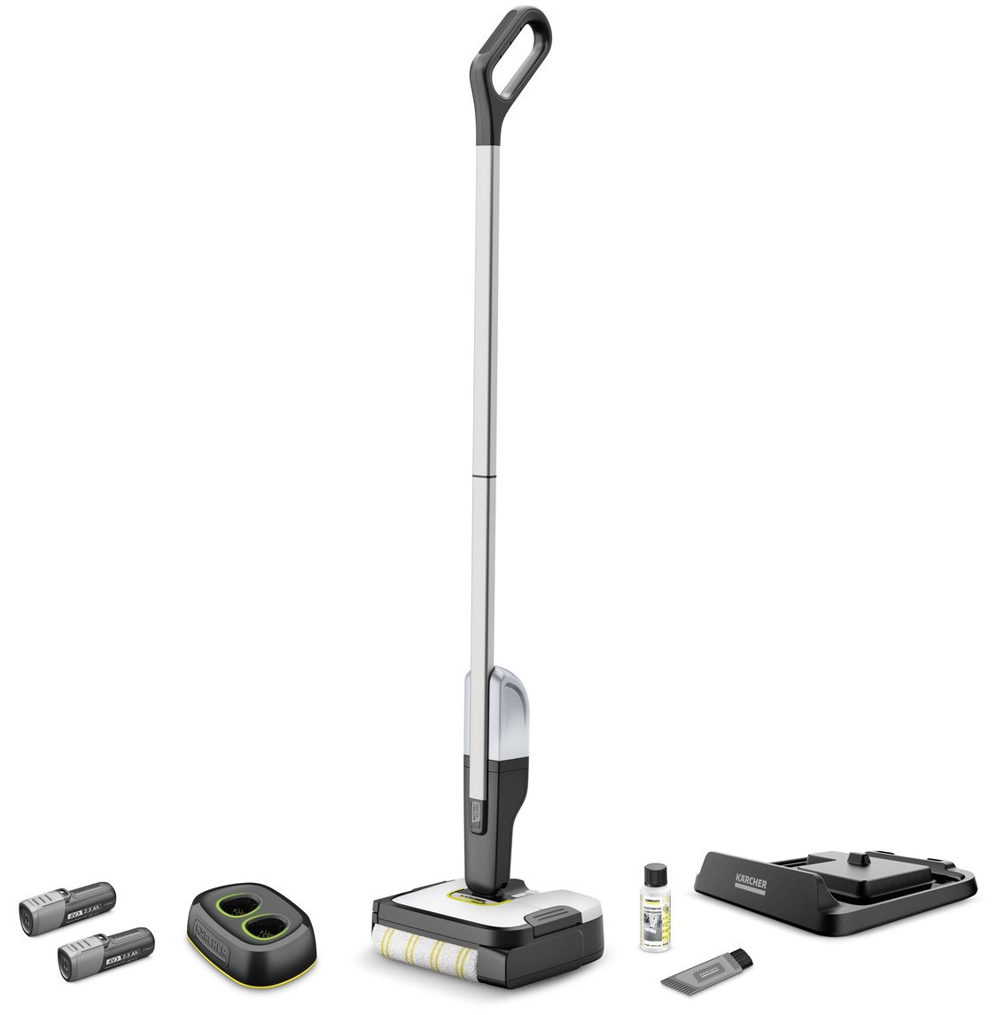 Karcher Підлогомийна машина безпровідна FC 2-4 Battery Set + Batt+DUO Charger, вода -0.2л, автон. робота до 20