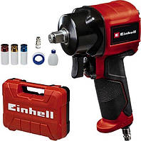 Einhell Гайкокрут пневматичний TC-PW 610 Compact, 610Нм, 6.3бар, 142л/хв, М14, 3 головки, кейс, 1.14кг