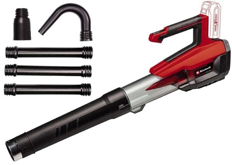 Einhell Повітродув акумуляторний GP-LB 18/200 Li GK - Solo, 18В, 200км/г, 630м3/г, набір подовжувальний,