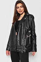 Куртка женская из экокожи черного цвета 175183S
