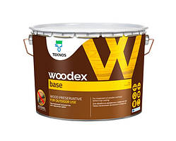 Антисептик для зовнішніх необроблених дерев'яних поверхонь TEKNOS Woodex Base, 10 л