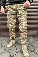 Штаны джогеры пиксель всу мужские военные хб на резинке