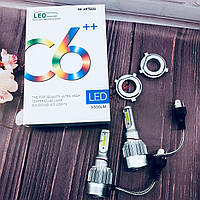 Светодиодные лампы Led C6 H4 5500 Лм, набор ксенон,биксенон! Salee