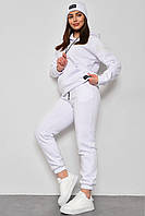 Спортивный костюм женский тройка на флисе белого цвета 175282T Бесплатная доставка