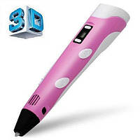 3D ручка PEN-2 с Led дисплеем, 3Д ручка 2 поколения Smartpen, MyRiwell цвет розовый! Salee