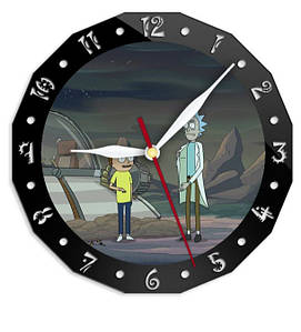Креативний декоративний настільний годинник Рік і Морті Rick and Morty 15 см