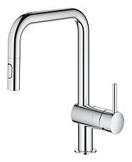 Змішувач для кухні з висувним виливом Grohe Minta (32322002), фото 4
