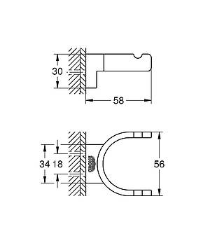 Подвійний гачок Grohe Selection (41049000), фото 4
