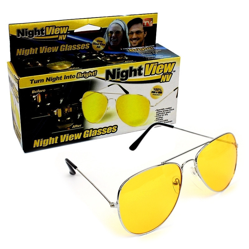 Жовті окуляри для водіїв нічного бачення Night View Glasses / Антиблікові окуляри для водіїв! Salee