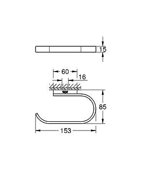 Тримач для туалетного паперу Grohe Selection (41068000), фото 4