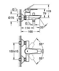 Змішувач для ванни Grohe BauEdge New (23605001), фото 5