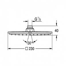 Верхній душ d 230 мм Grohe Rainshower Allure 230 (27479000), фото 4