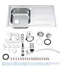 Мийка для кухні із нержавіючої сталі Grohe K400+ (31568SD0), фото 4