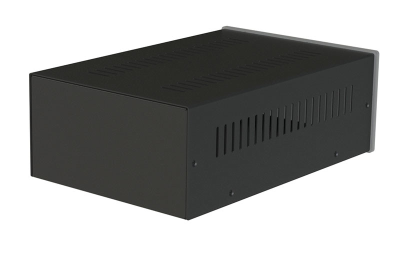 Корпус металлический MiBox с алюминиевой панелью MB-22 (Ш170 Г265 В90) черный, RAL9005(Black textured) - фото 3 - id-p2121346583