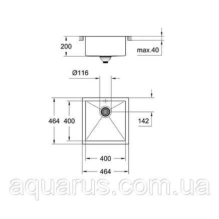 Кухонна мийка K700 Grohe EX-2 Sink (31578SD0), фото 3