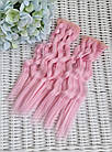 Волосся для ляльок 25 см 1 кіска хвилясті рожевий колір