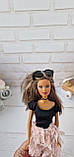 Окуляри для ляльок барбі обвитсу11 розмір 4,5 см пластикова оправа чорний колір, фото 4