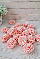 Головки цветов хризантема 4см розовый цвет тёплый оттенок