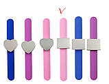 Магнітний браслет для шпильок тримач шпильок силіконовий магнітний браслет рожевий колір, фото 2