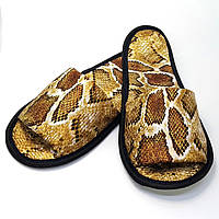 Тапочки кожзам для дома/отеля Luxyart Змея открытый носок, в упаковке 20 пар (ZF-142) gr