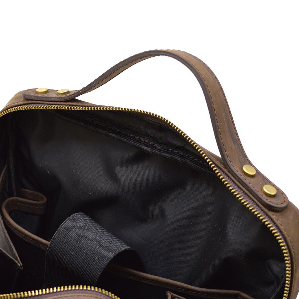 Кожаный рюкзак для ноутбука 14" RC-1239-4lx TARWA коричневая crazy horse высокое качество - фото 8 - id-p2126857144