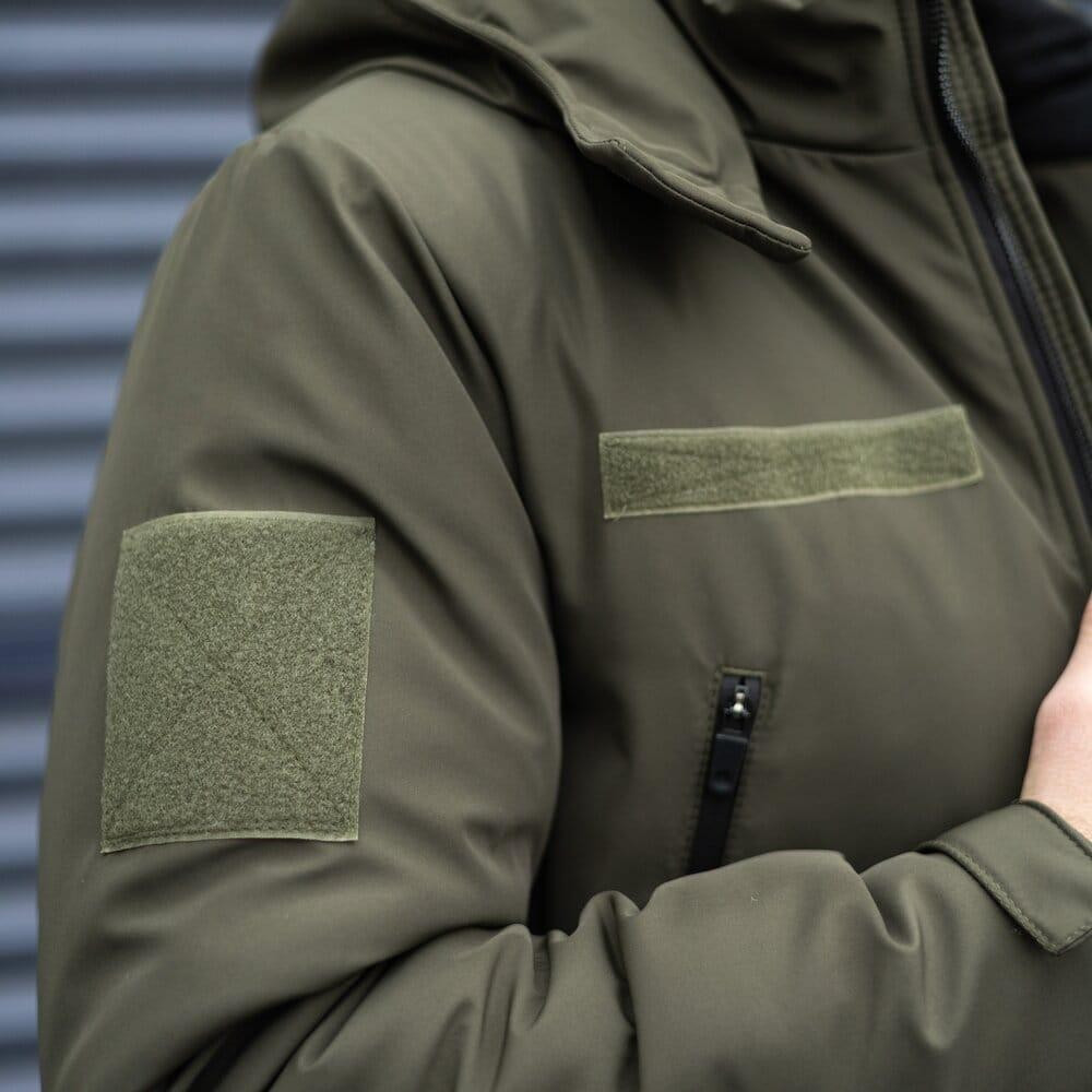 Тактична зимова куртка хакі высокое качество - фото 7 - id-p2126862155